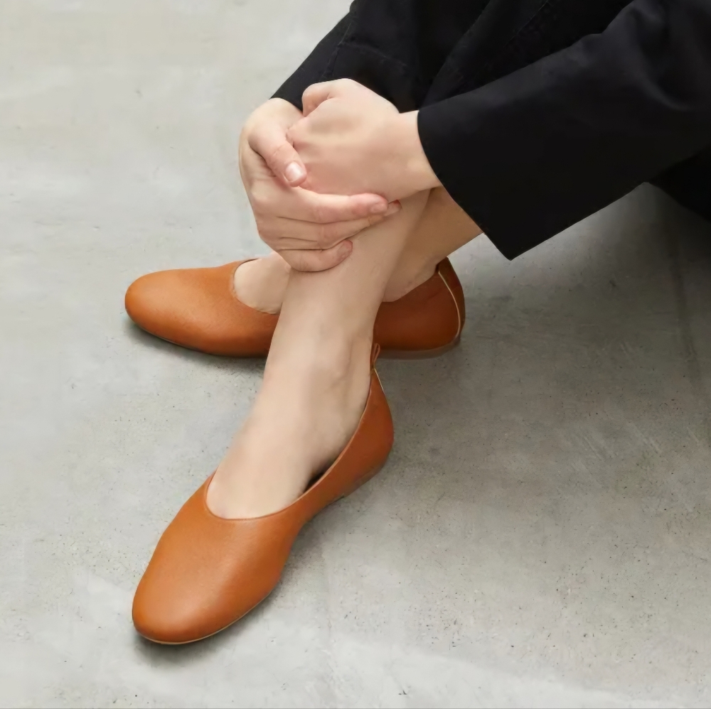 Italian Leather Day Glove Flats